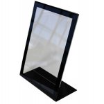 Esiteteline a4 Style L-malli akryyli mustat reunat 5kpl