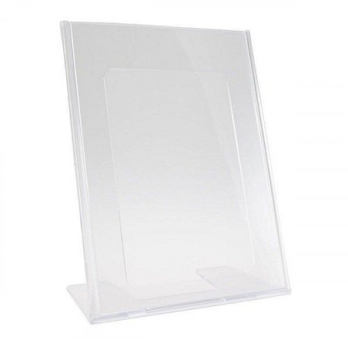 Esiteteline A5 L-malli kirkas akryyli