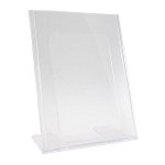 Esiteteline A5 L-malli kirkas akryyli
