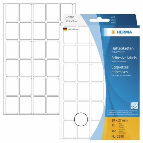 Etiketti Herma 2390 permanent 19x27mm 960 tarraa/32ark