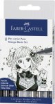 Faber-Castell Manga-setti Pitt-kyniä, 8kpl/srj