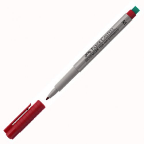 Kuitukärkikynä multimark Faber-Castell Medium punainen vesiliukoinen