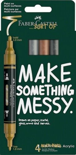 FC Multimark Metallic 4kpl akryylitussit blisterpakkaus