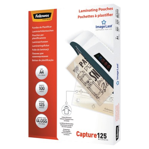 fellowes lamtas 2x125 mic a4 kiil 100kpl