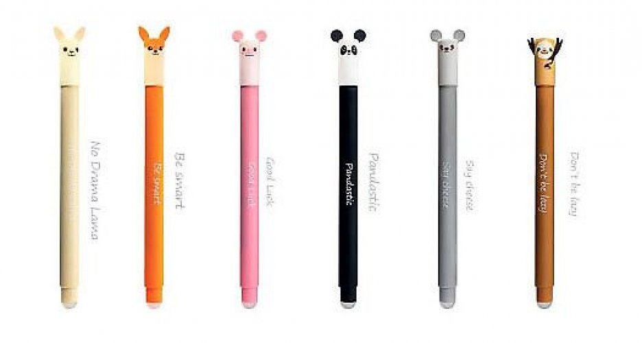 Geelikynä Animal Erase it blisterlajitelma 6 kynää