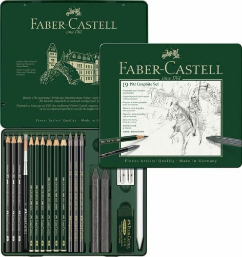Grafiittisarja Faber-Castell PITT metallirasia medium