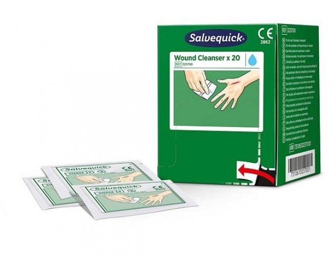 Haavapyyhe Salvequick 0,9% NaCl steriili