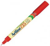Huopakynä Artline EK-725 punainen super fine 0,4mm permanent