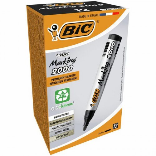 Huopakynä BIC 2000 1,7mm musta pyöreä kärki