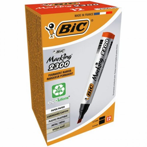 Huopakynä BIC 2300 3-5mm punainen viistokärki