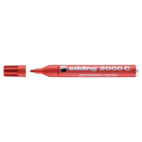 Huopakynä Edding 2000 pyöreä 1,5-3mm permanent punainen