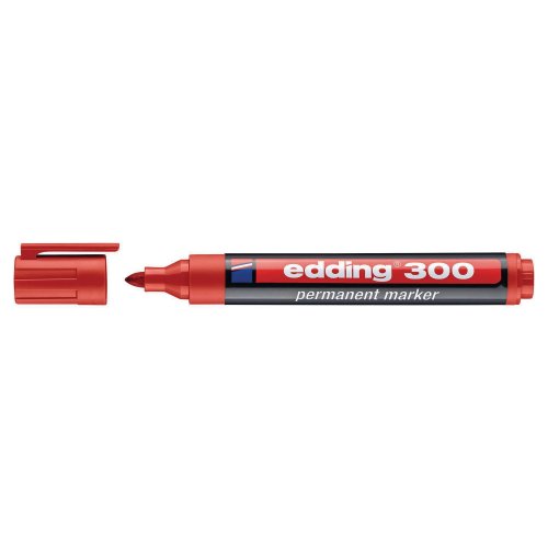 Huopakynä Edding 300 pyöreä 1,5-3 mm permanent punainen