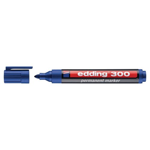 Huopakynä Edding 300 pyöreä 1,5-3mm permanent sininen