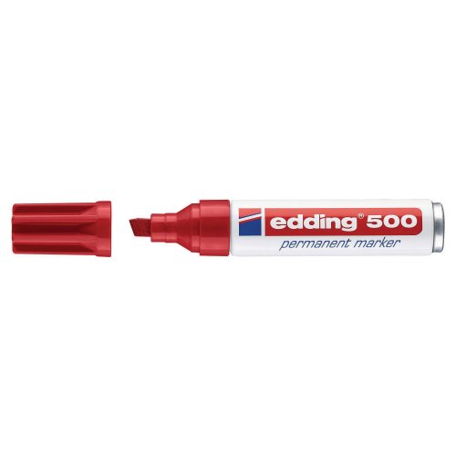 Huopakynä Edding 500 viisto 2-7 mm permanent punainen
