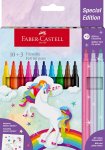 Huopakynä Faber-Castell yksisarvinen 10+3 väriä sarja