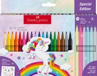Huopakynä Faber-Castell yksisarvinen 18+6 väriä sarja