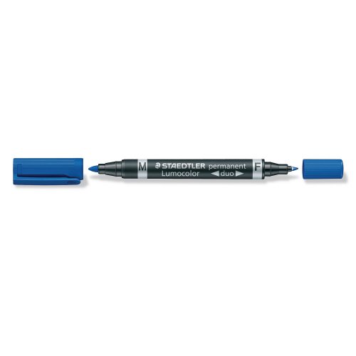 Huopakynä Kaksikärkinen Staedtler duo 348 pyöreä 0,6/1,5mm permanent sininen