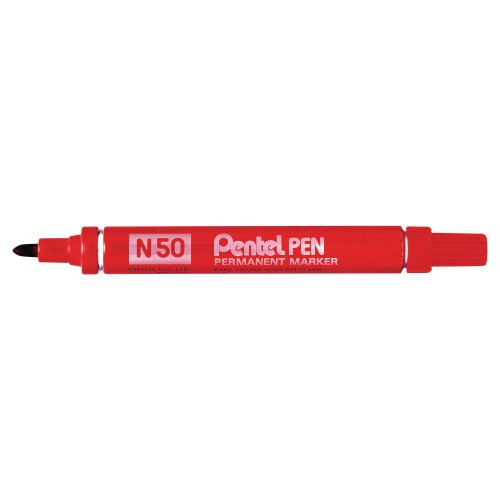 Huopakynä Pentel n50 pyöreä 1-2 mm permanent punainen