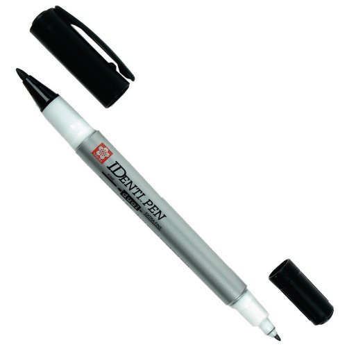 Huopakynä Sakura identi pen kaksipäinen permanent pyöreä 0,5/1mm musta