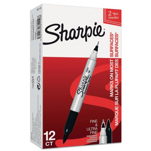 Huopakynä Sharpie kaksikärkinen musta