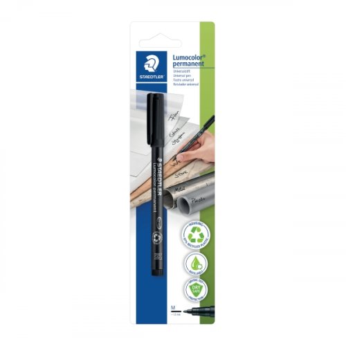 Huopakynä Staedtler lumocolor 317 1,0mm permanent blisteri musta