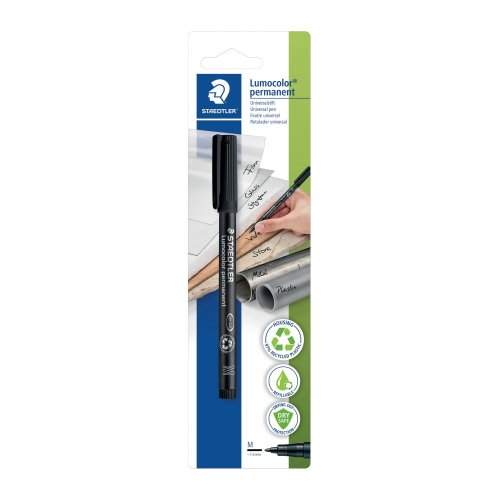 Huopakynä Staedtler lumocolor 317 1,0mm permanent blisteri musta
