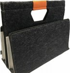 Huopalaukku GoBag tummanharmaa kahva+taskut sinine 43x16x35cm