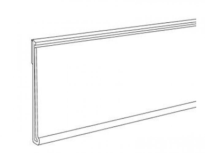 Hyllynreunalista 60x895mm kirkas suora teippikiinnitys