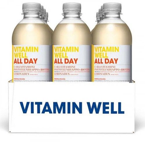 Hyvinvointijuoma Vitamin Well All Day 12x0,5 l