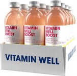 Hyvinvointijuoma Vitamin Well BOOST Vadelma-mustikka 12x0,5 l