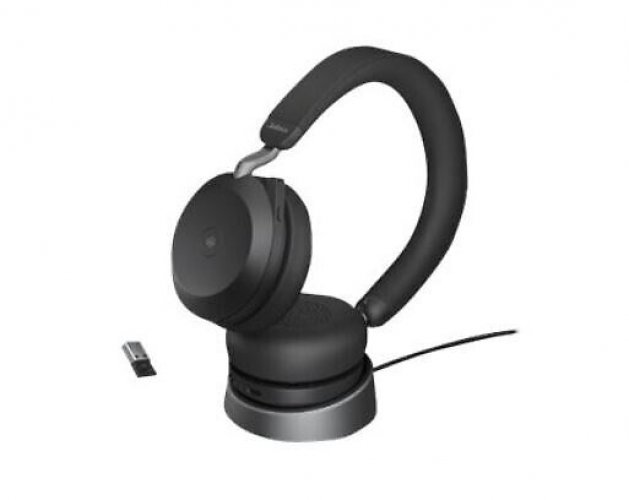 Jabra Evolve 2 75 Stereo Lataustelakalla ,USB-A musta