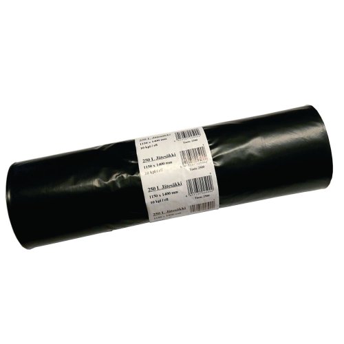 Jätesäkki 1150 x 1400 x 0,06mm 250l musta 10kpl