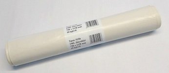 Jätesäkki LDPE 150L valkoinen 750x1150mm 50mic 10kpl