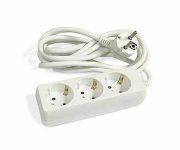 Jatkojohto 3-os/3m maadoitettu valkoinen