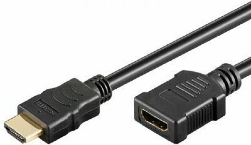 Jatkokaapeli MicroConnect HDMI 5m, musta, M/F