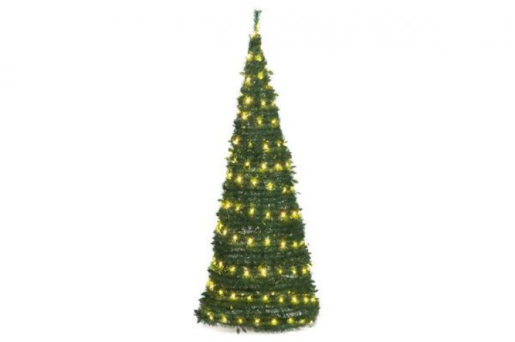 Joulukuusi 185cm vihreä LED 144 valoa