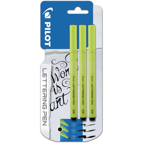 Kalligrafiakynä Pilot 1, 2, 3mm musta 3kpl