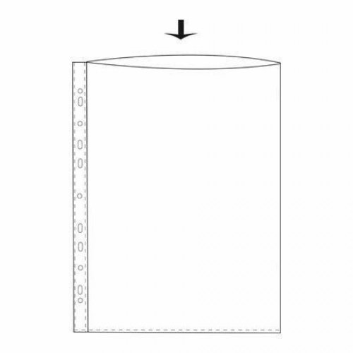Kansiotasku a4 55mic PP kirkas ylhäältä auki sileäpinta