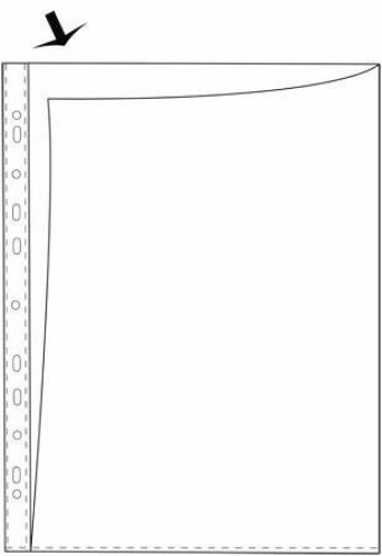 Kansiotasku a4 /80mic 2-sivua auki kirkas PP 75kpl