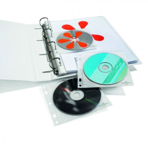 Kansiotasku CD-levylle suojakankaalla