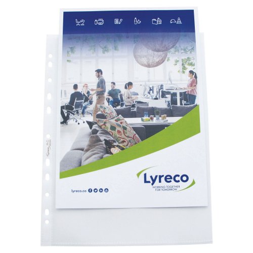 Kansiotasku Lyreco premium a4+ 120mic pp auki ylhäältä
