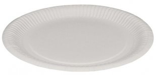 Kartonkilautanen 22,5cm valkoinen 100kpl