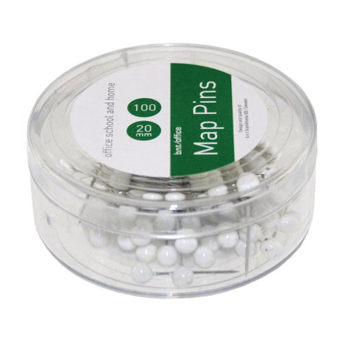 Karttaneula 20mm valkoinen 100kpl