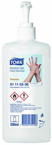 Käsihuuhde Tork geeli 500ml pumppupullo