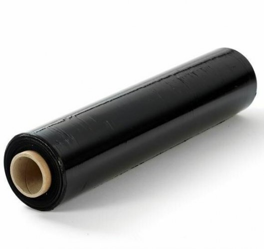Käsikiristekalvo musta 20mic 450mm 300m
