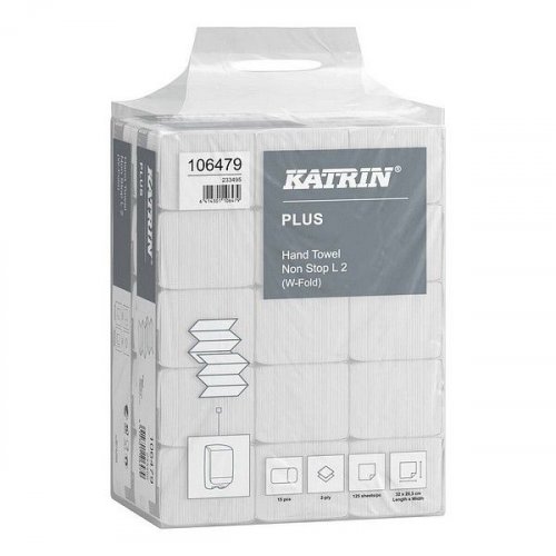 Käsipyyhe Katrin Plus Non-Stop L W-taitto 2-krs valkoinen 1875ark