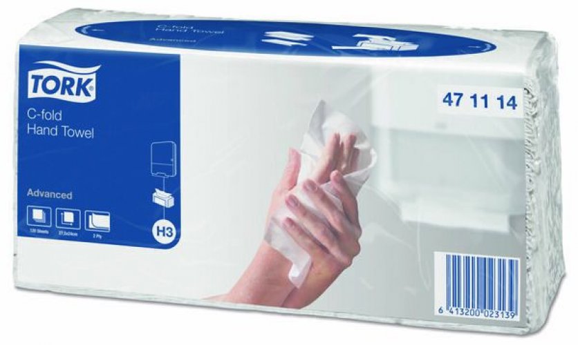 Käsipyyhe Tork H3 Advanced C-fold 2krs valkoinen