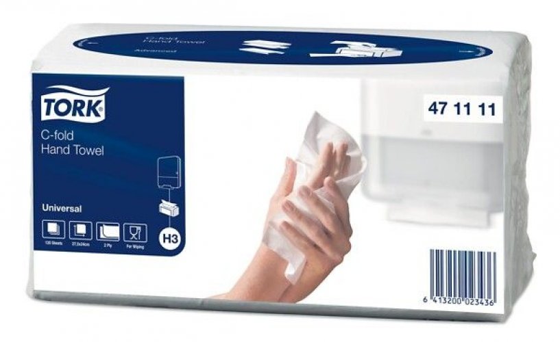 Tork H3 Universal C-taitto 2-krs valkoinen