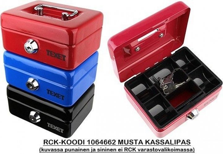 Kassalipas Pieni 4 / 12cm musta avainlukolla