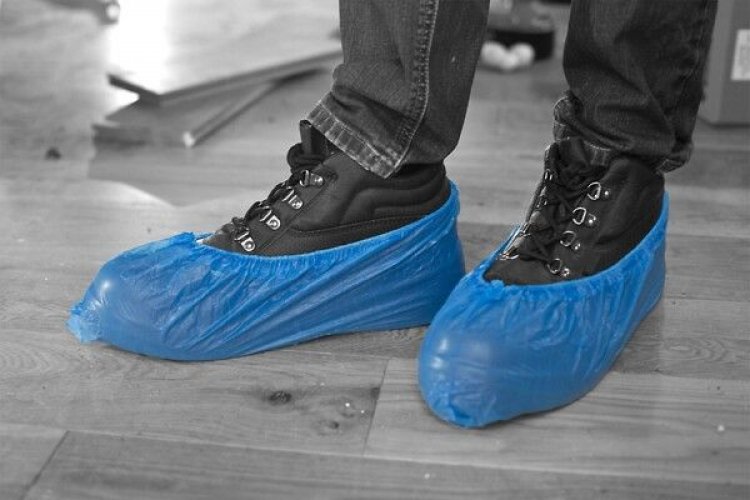 Kengänsuoja Kertakäyttö 41cm 40mic sininen one-size